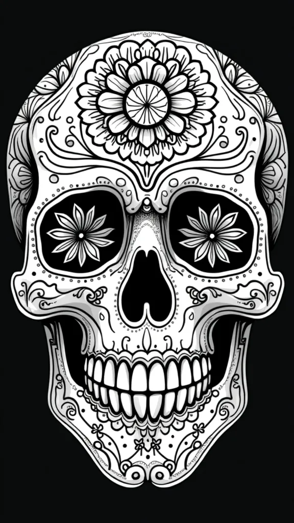 skull coloring pages printable pdf